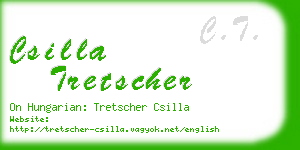 csilla tretscher business card